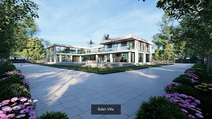 Villas Exterior Design 3D Model Pack 2