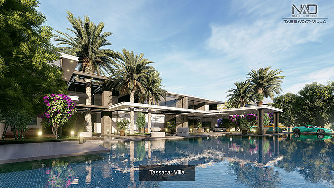 Villas Exterior Design 3D Model Pack 7