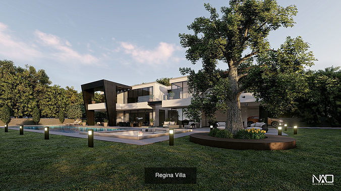 Villas Exterior Design 3D Model Pack 5