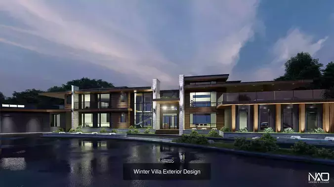 Villas Exterior Design 3D Model Pack 4