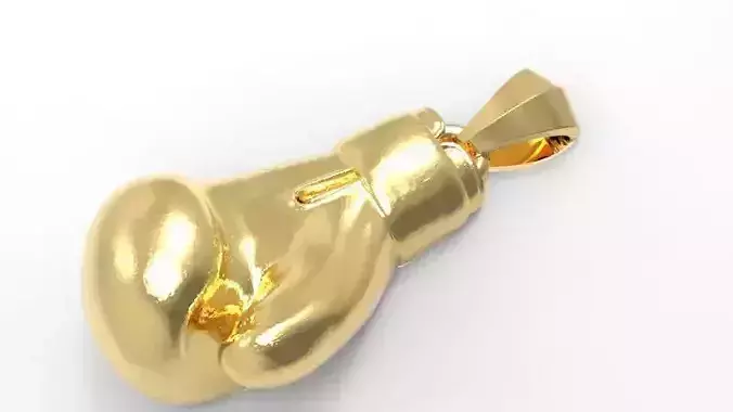 SINGLE BOXING GLOVE PENDANT NECKLACE CHARM JEWELRY 3D print model