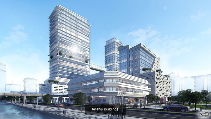 Buildings Exterior Design 3D Model Pack 6