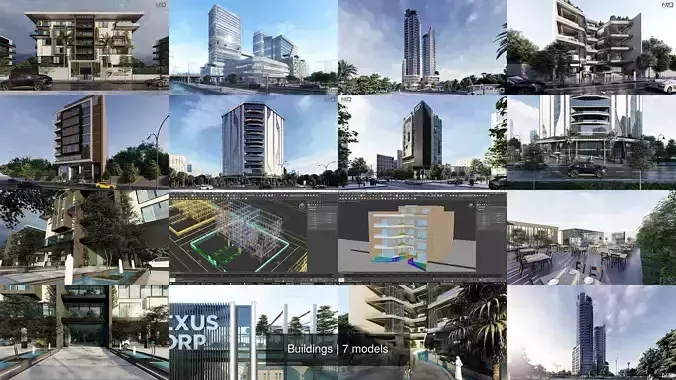 Buildings 3D Model Collection