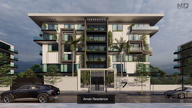 Buildings Exterior Design 3D Model Pack 2