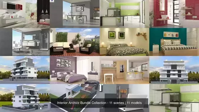 Interior Archviz Bundle Collection - 11 scenes 