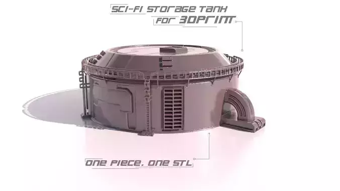 SCI-FI STORAGE TANK for 3Dprint 3D print model