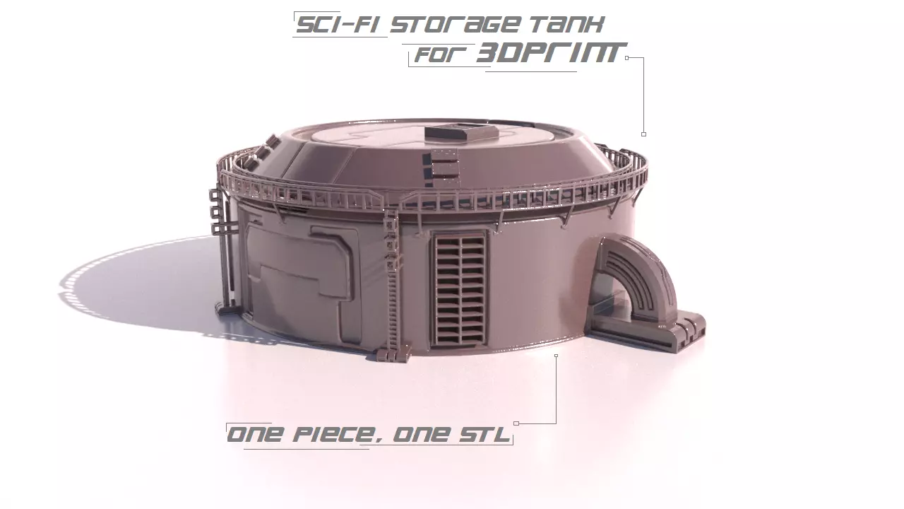 SCI-FI STORAGE TANK for 3Dprint 3D print model_0