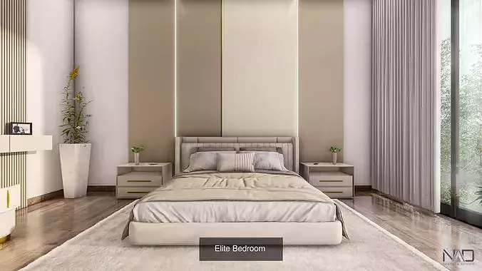 Bedrooms Interior Design 3D Model Pack 2