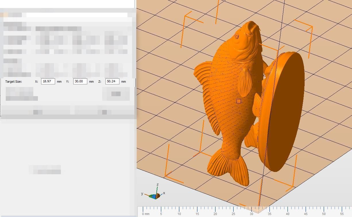 Carp fish on the base 3D print model_19