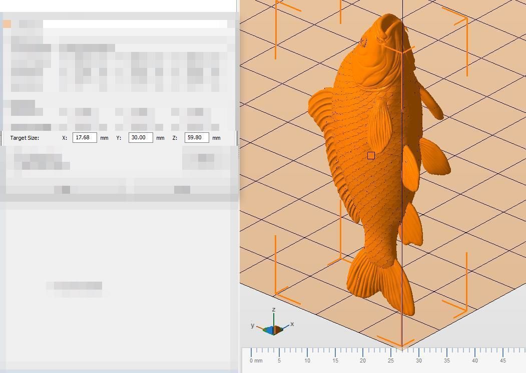 Carp fish on the base 3D print model_18
