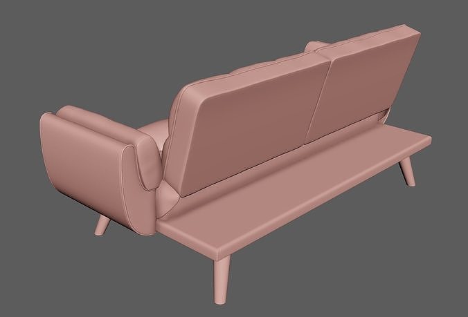 Sofa Couch Seat Low-poly 3D model 4