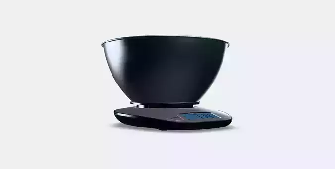 Siguro SC510SS digital stainless steel bowl Low-poly 3D model