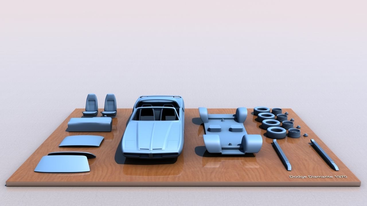 Dodge Diamante 1970 3D print model_12