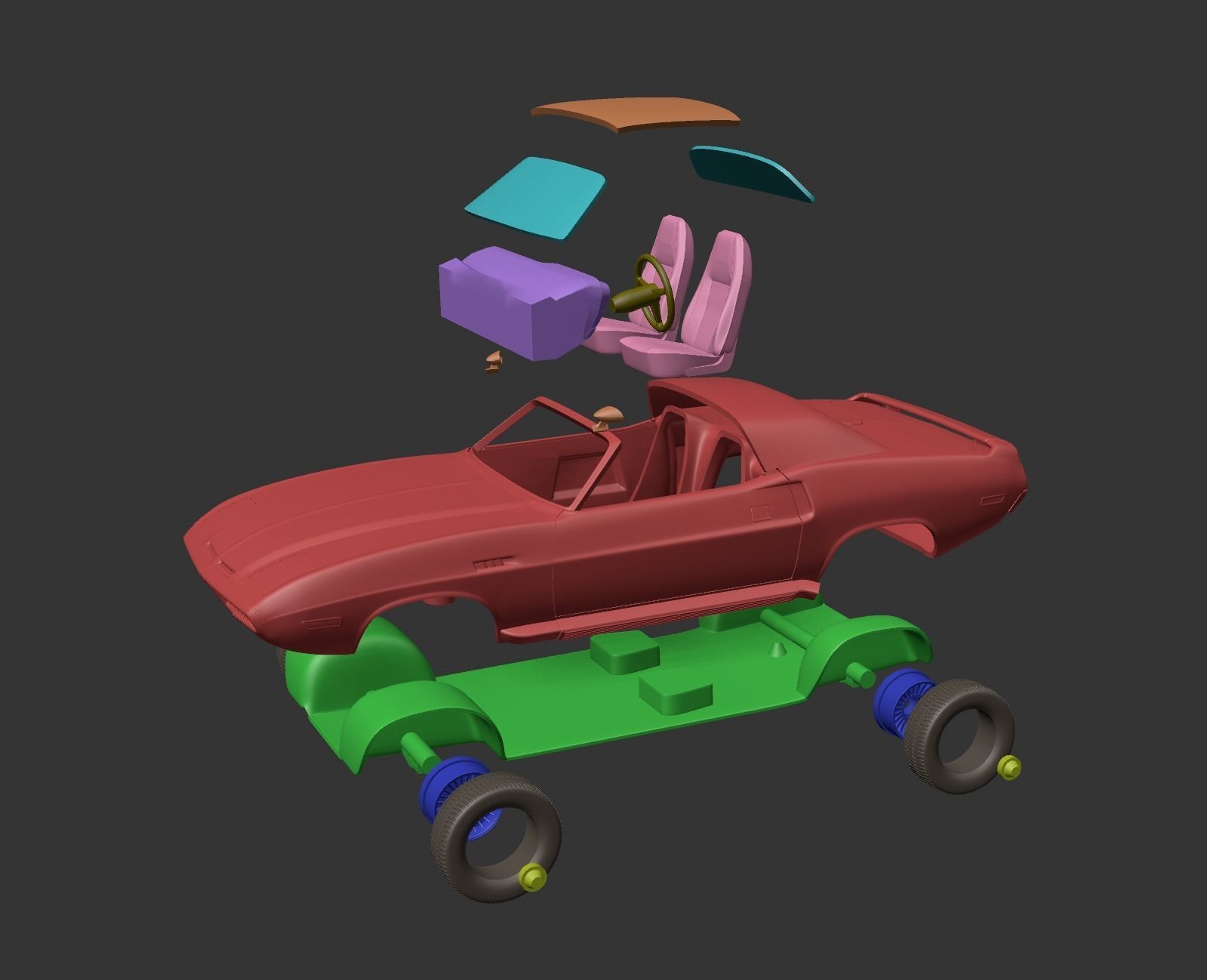 Dodge Diamante 1970 3D print model_6