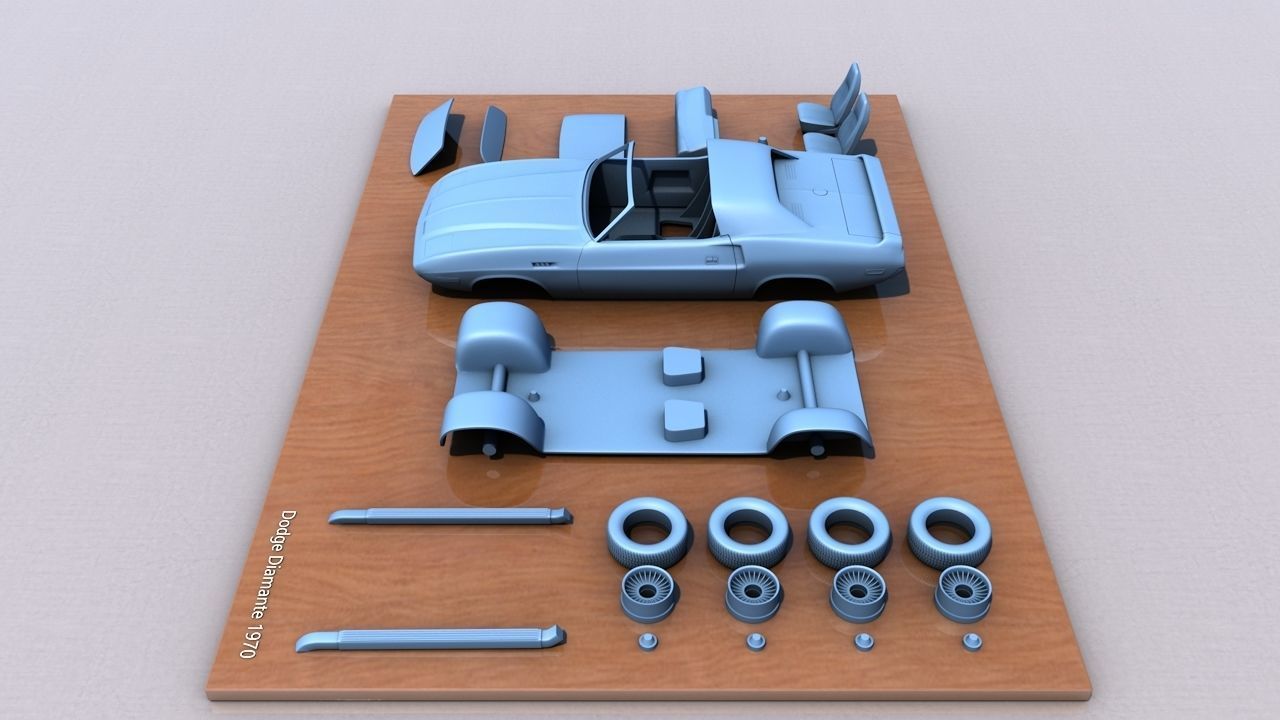 Dodge Diamante 1970 3D print model_11