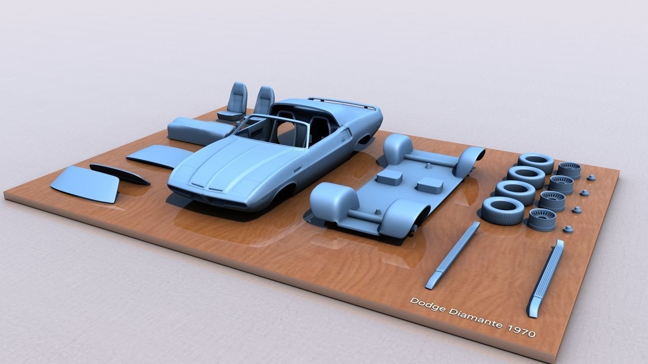 Dodge Diamante 1970 3D print model_13