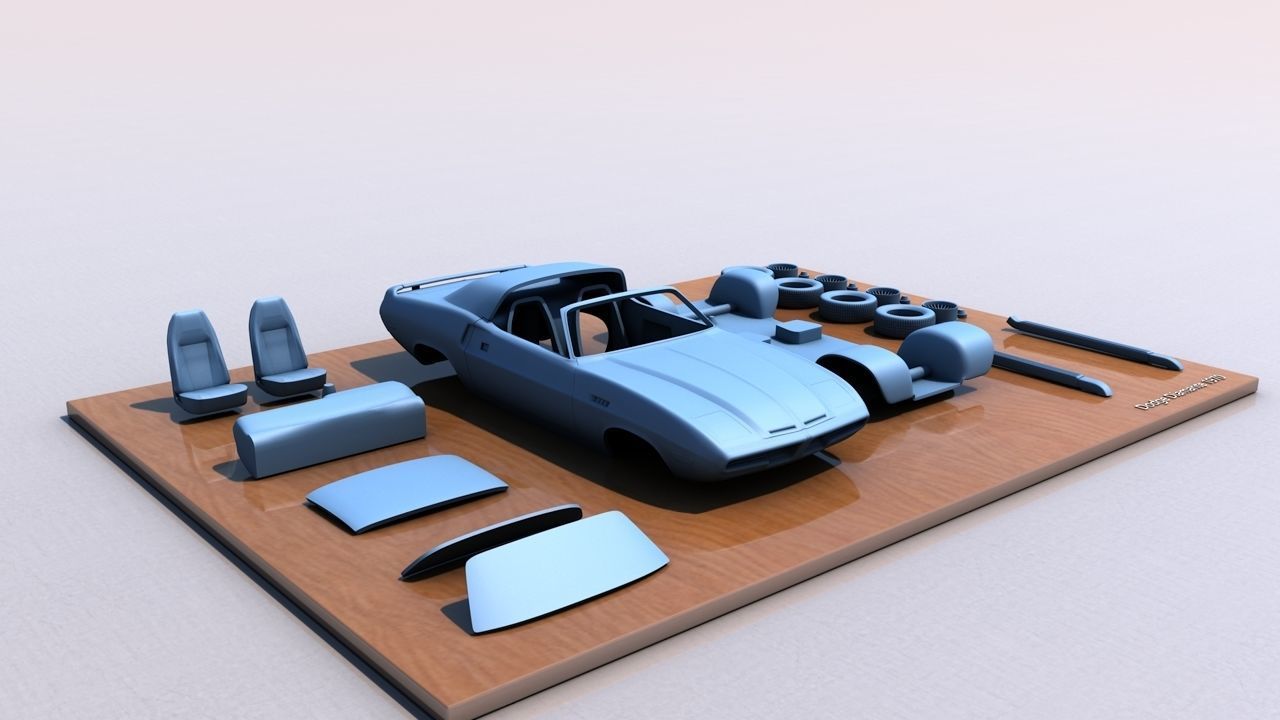 Dodge Diamante 1970 3D print model_14