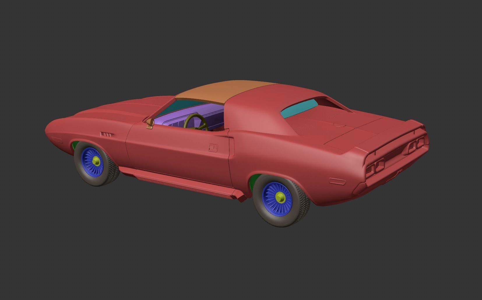 Dodge Diamante 1970 3D print model_3
