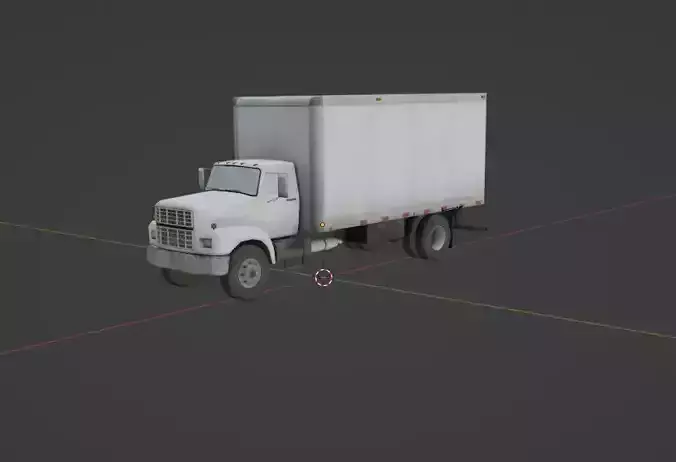 White Shipping Truck 