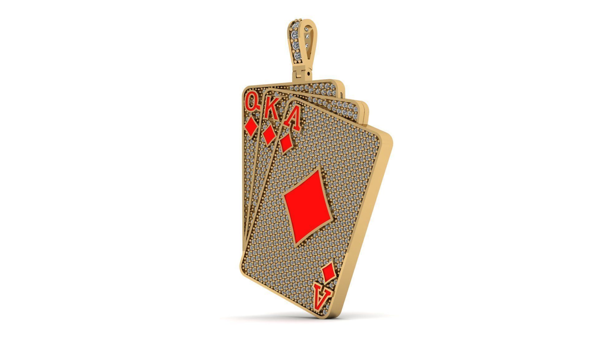 Diamond card 3 3D print model_1