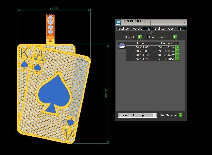 Spade card 2 3D print model_4