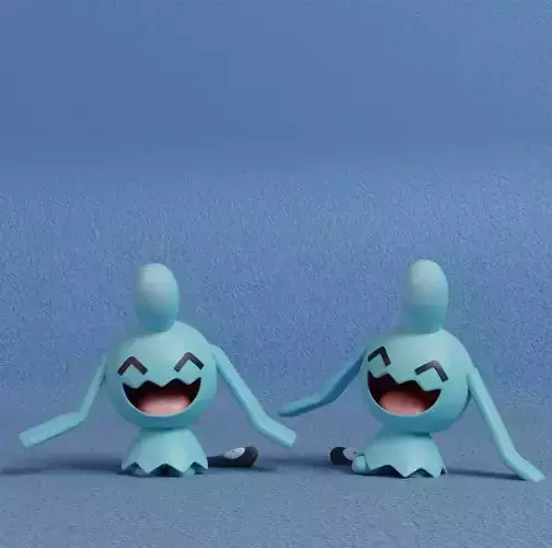 Pokemon - Wynaut  with 2 poses 3D print model