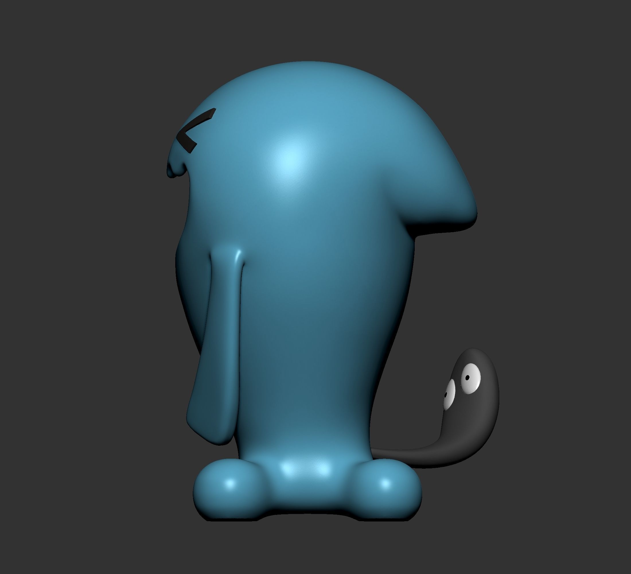 Pokemon - Wobbuffet with 2 poses 3D print model_5