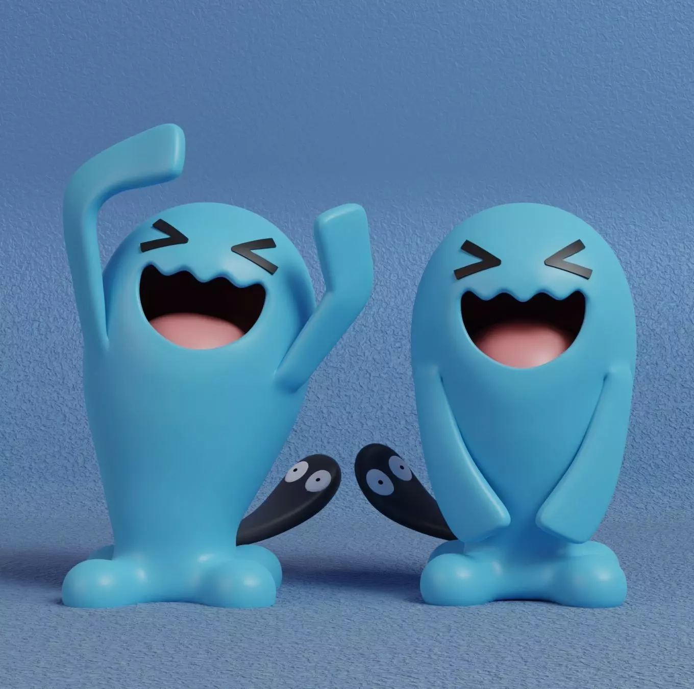 Pokemon - Wobbuffet with 2 poses 3D print model_0