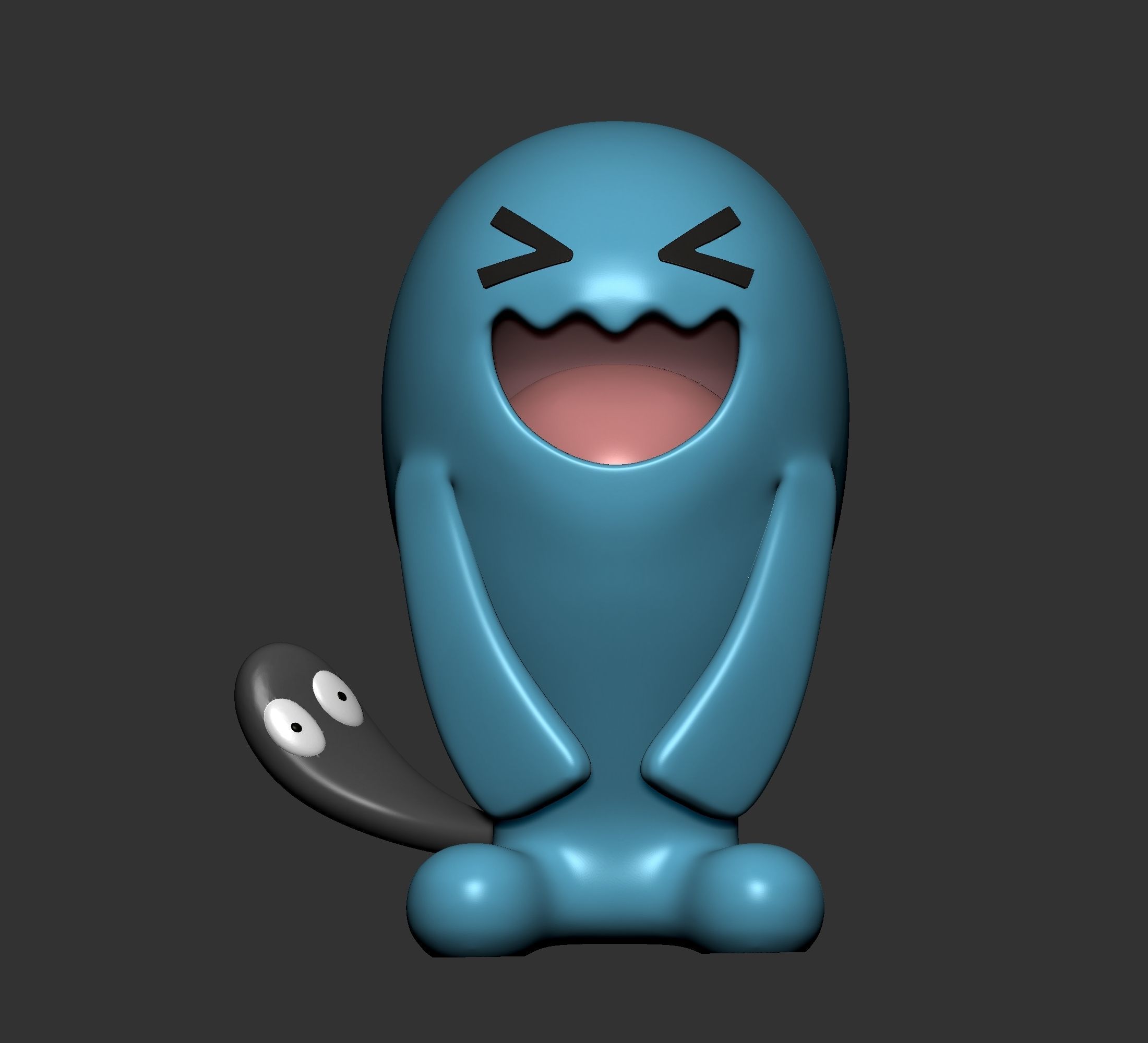 Pokemon - Wobbuffet with 2 poses 3D print model_1