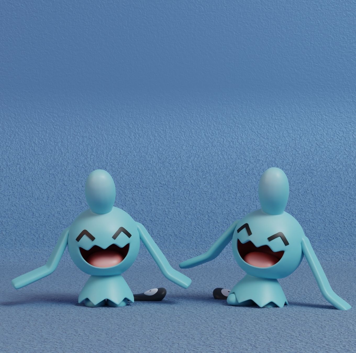 Pokemon - Wynaut and Wobbuffet  with 2 poses 3D print model_10