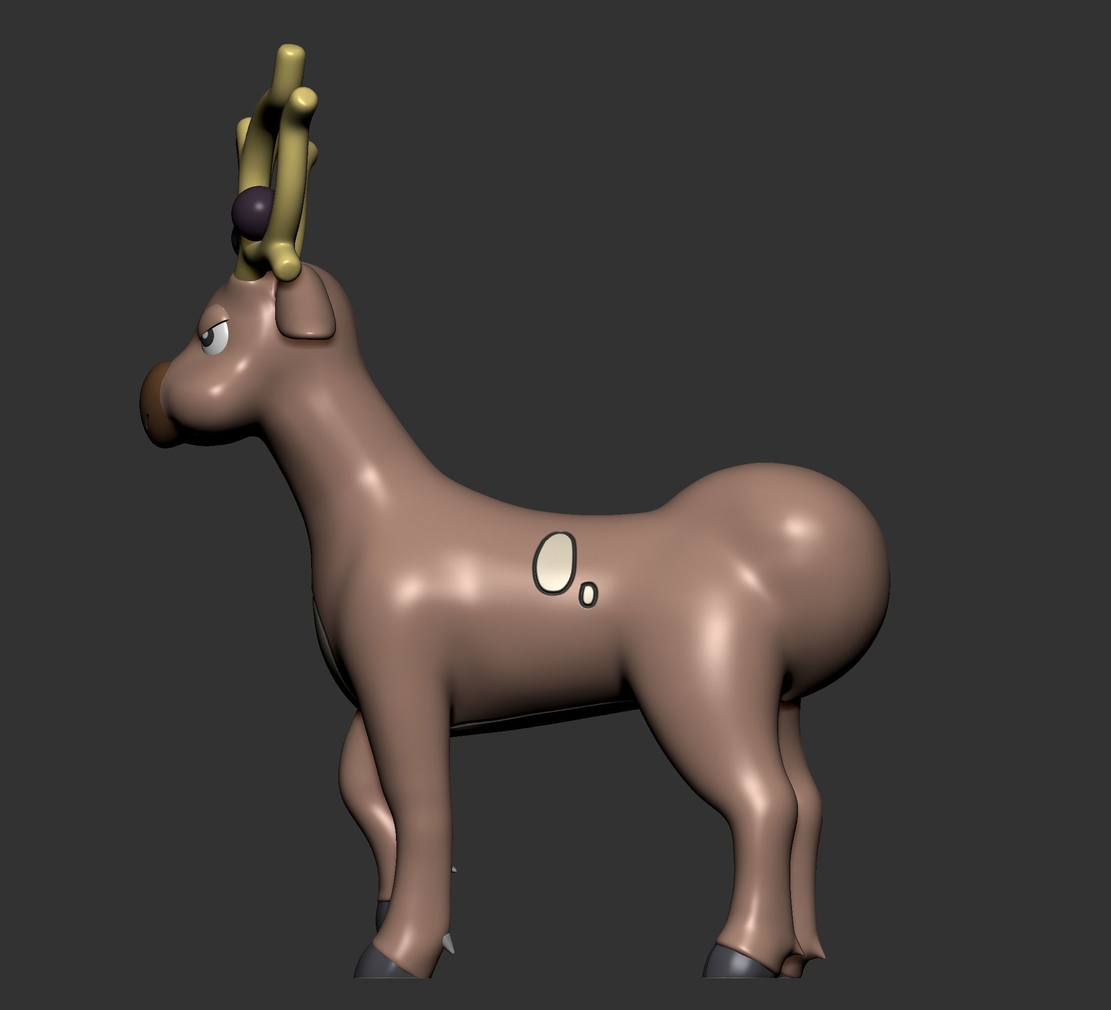 Pokemon - Stantler with 2 poses 3D print model_4