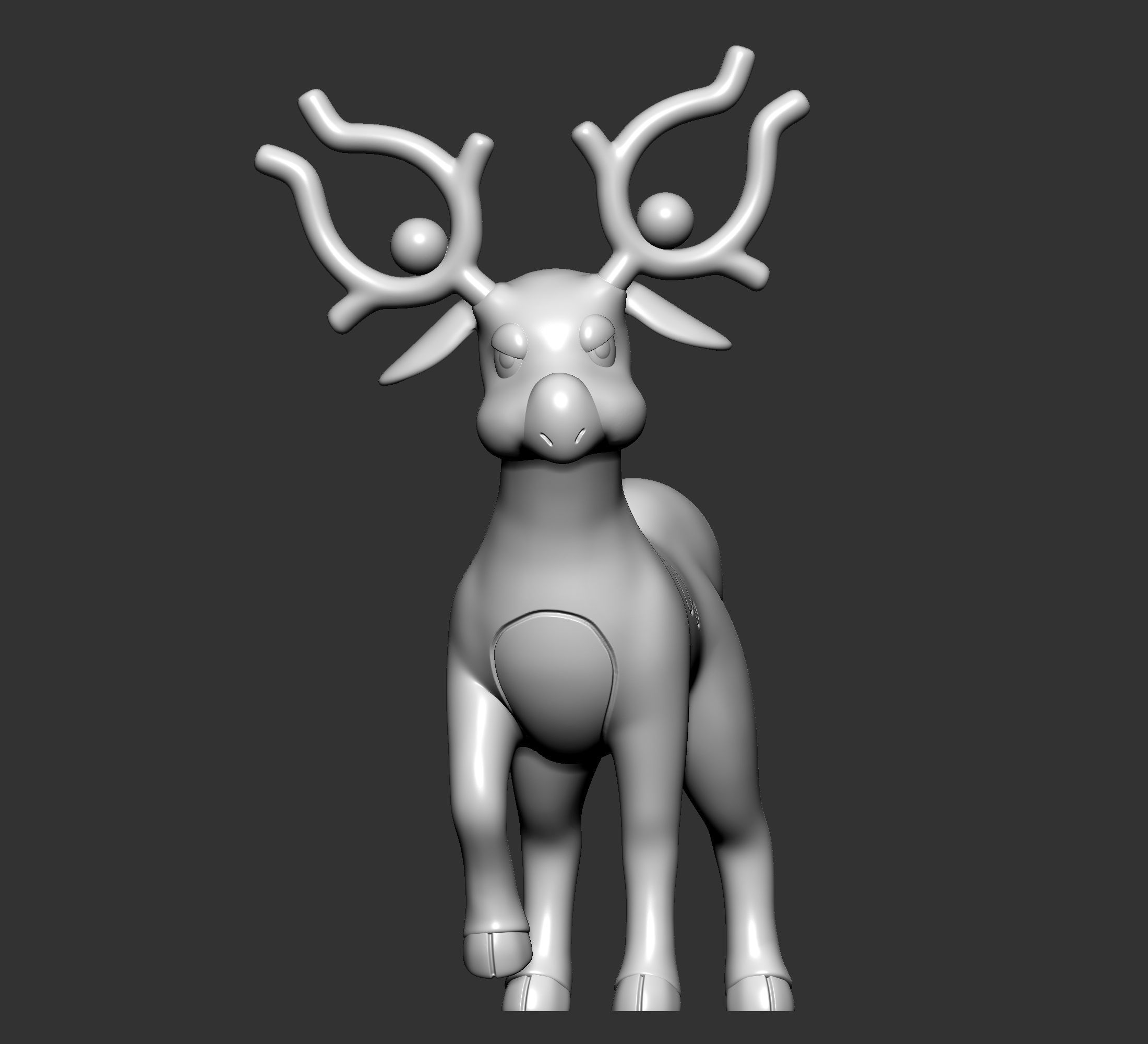Pokemon - Stantler with 2 poses 3D print model_2