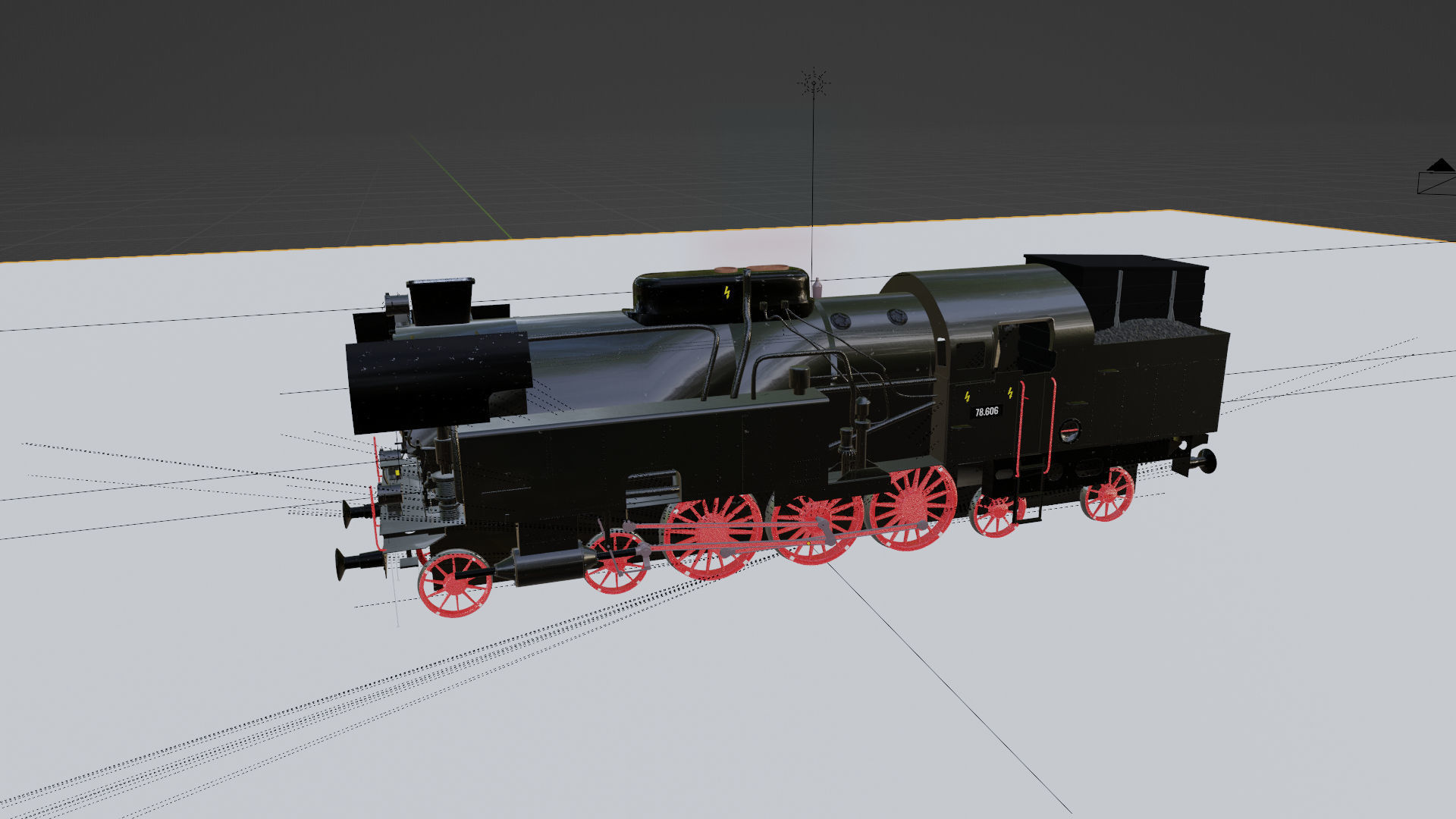 Train Engine  3D model_3