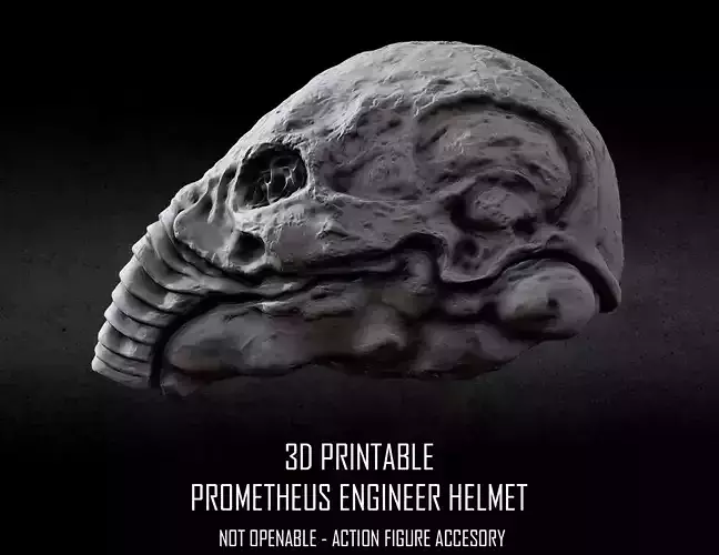 3D PRINTABLE PROMETHEUS ANCIENT ENGINEER HELMET NOT OPENABLE 3D print model