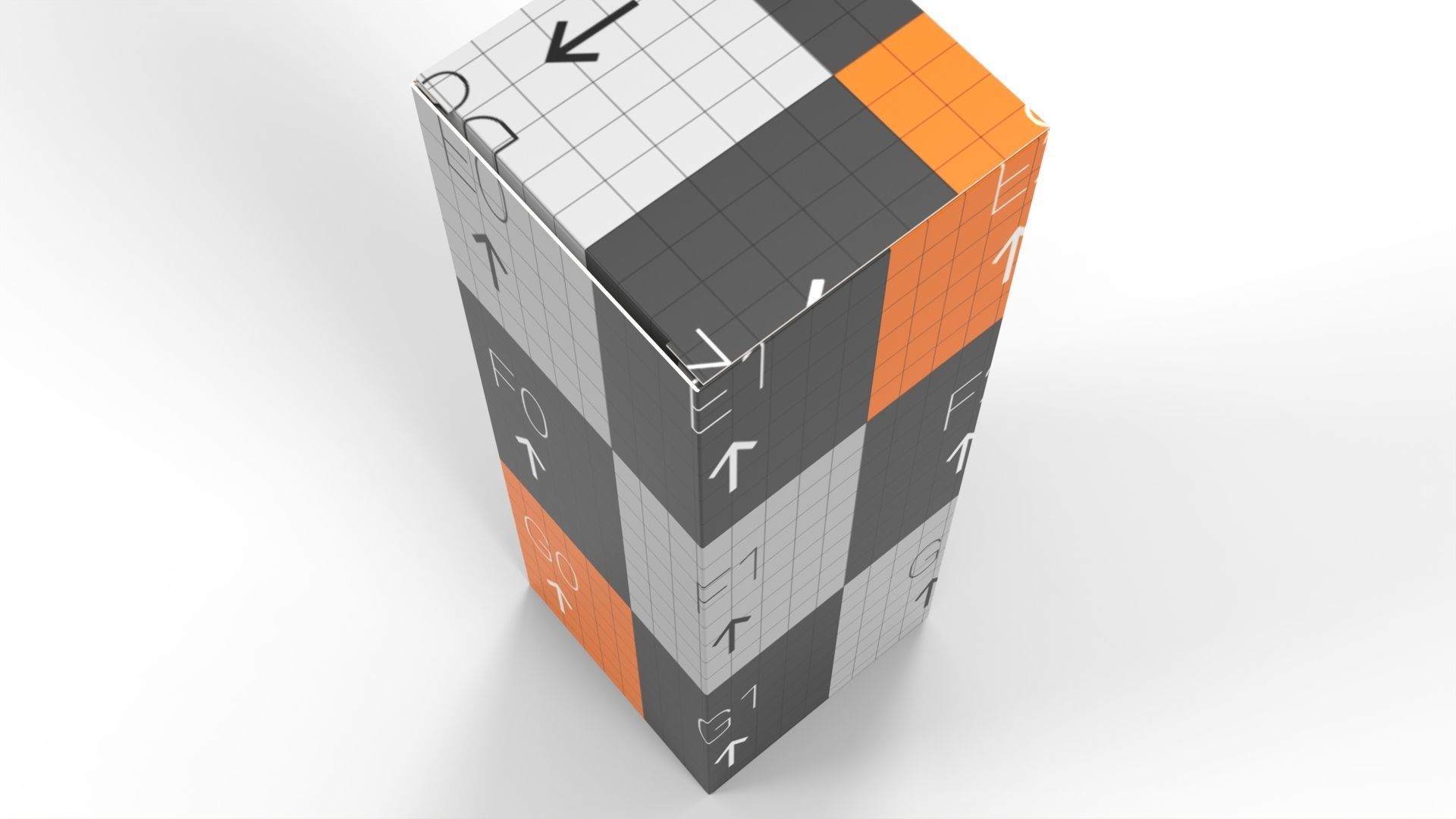 Packaging box 50x50x150mm Texture_9