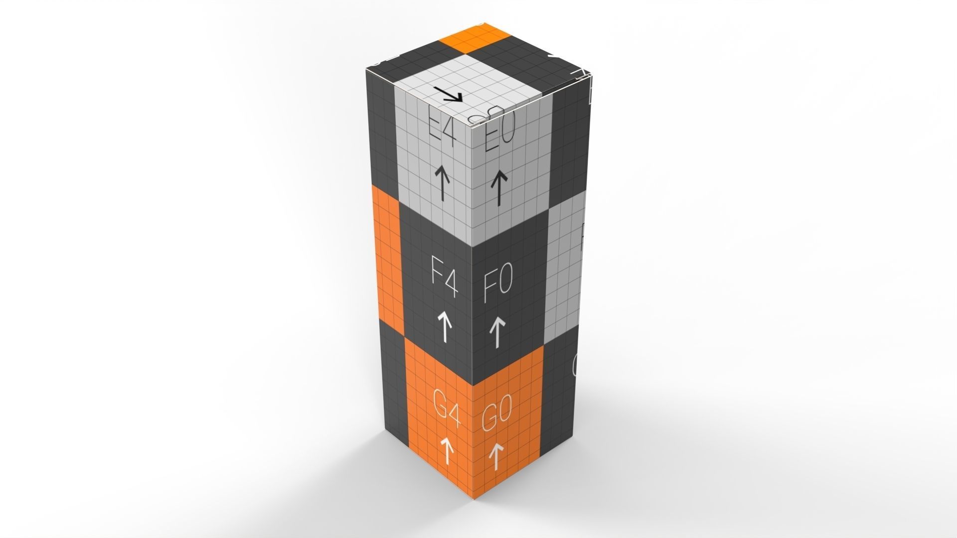 Packaging box 50x50x150mm Texture_8