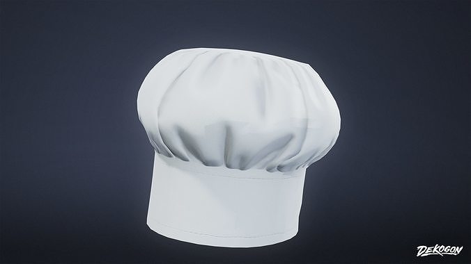 VARIETY HATS - Chef 01 - LOW POLY Low-poly 3D model 2