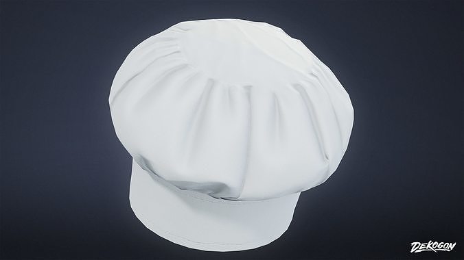 VARIETY HATS - Chef 01 - LOW POLY Low-poly 3D model 7