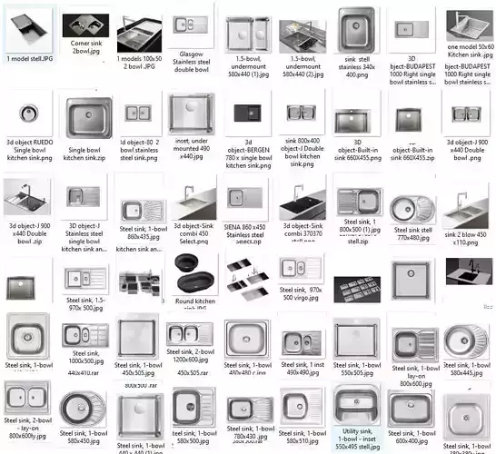 Discover 82 High-Quality 3D Kitchen Sink Models