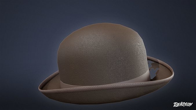 VARIETY HATS - Derby 01 - LOW POLY Low-poly 3D model 4