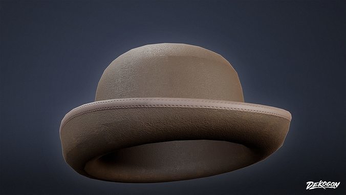 VARIETY HATS - Derby 01 - LOW POLY Low-poly 3D model 7