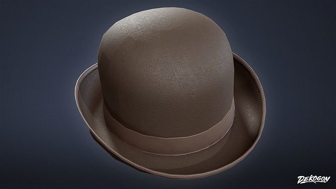 VARIETY HATS - Derby 01 - LOW POLY Low-poly 3D model 6
