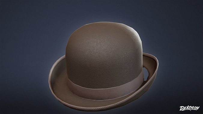 VARIETY HATS - Derby 01 - LOW POLY Low-poly 3D model 5