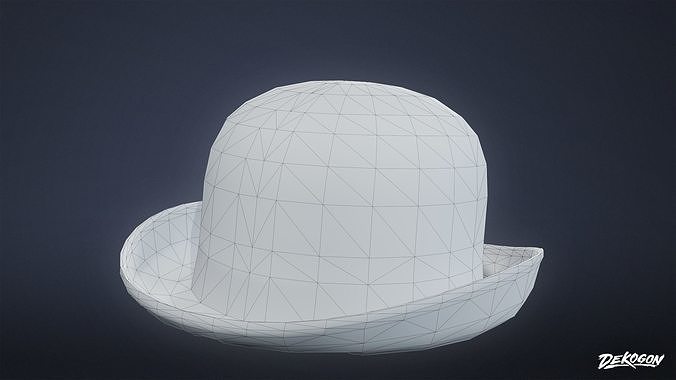 VARIETY HATS - Derby 01 - LOW POLY Low-poly 3D model 2