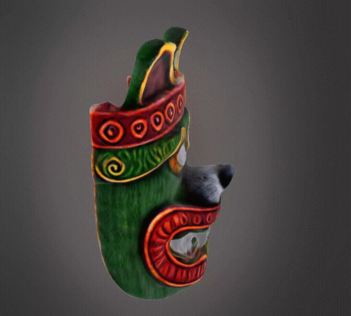 Tiki dog mask decor 3D print model