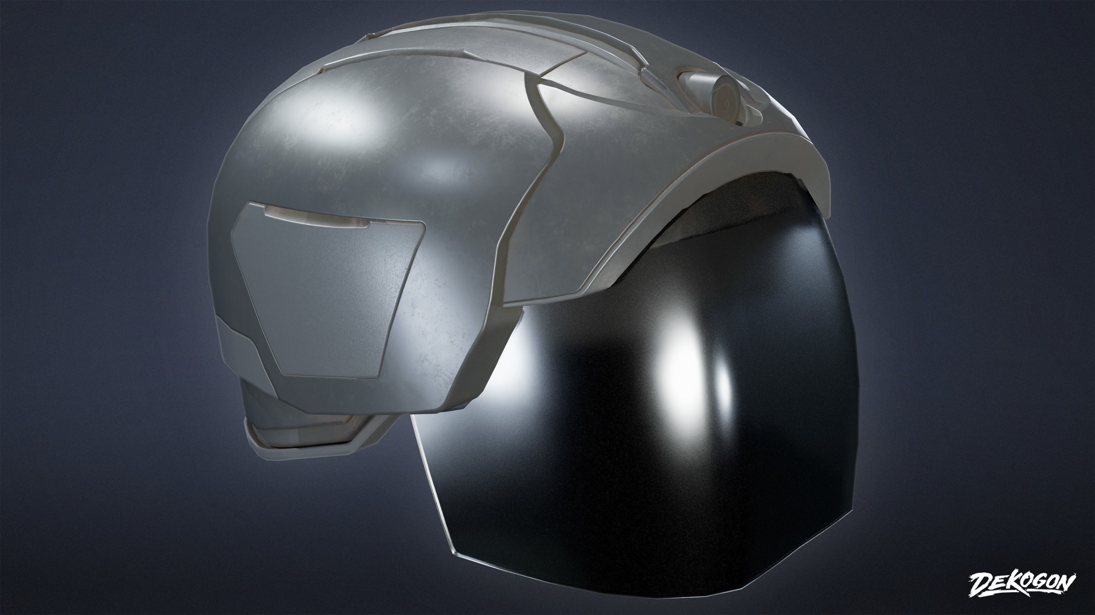 VARIETY HATS - Futuristic 01 - LOW POLY Low-poly 3D model_2