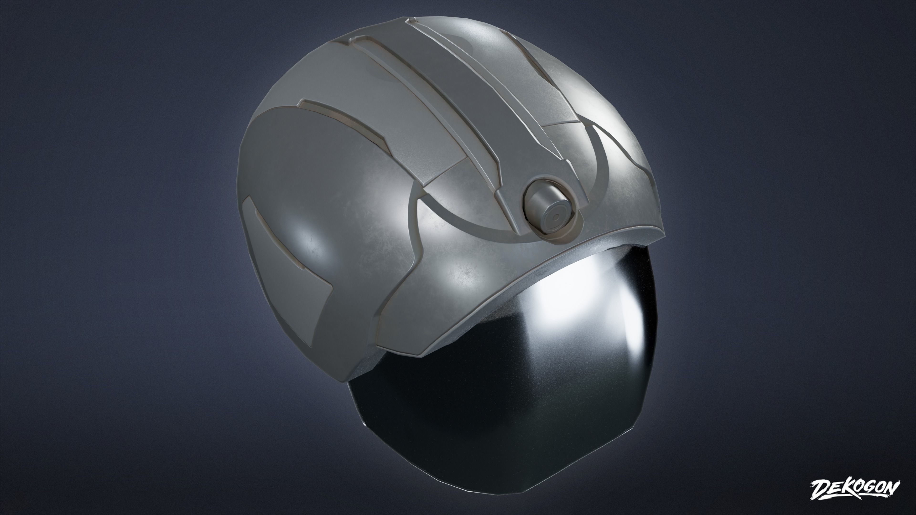 VARIETY HATS - Futuristic 01 - LOW POLY Low-poly 3D model_3