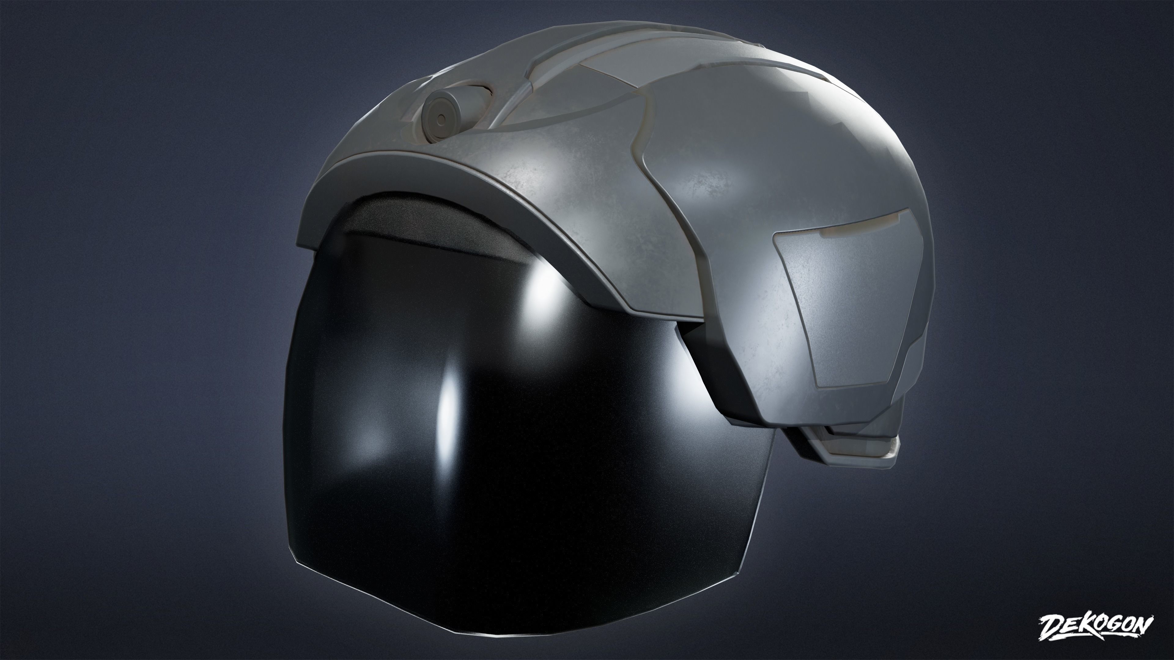 VARIETY HATS - Futuristic 01 - LOW POLY Low-poly 3D model_6