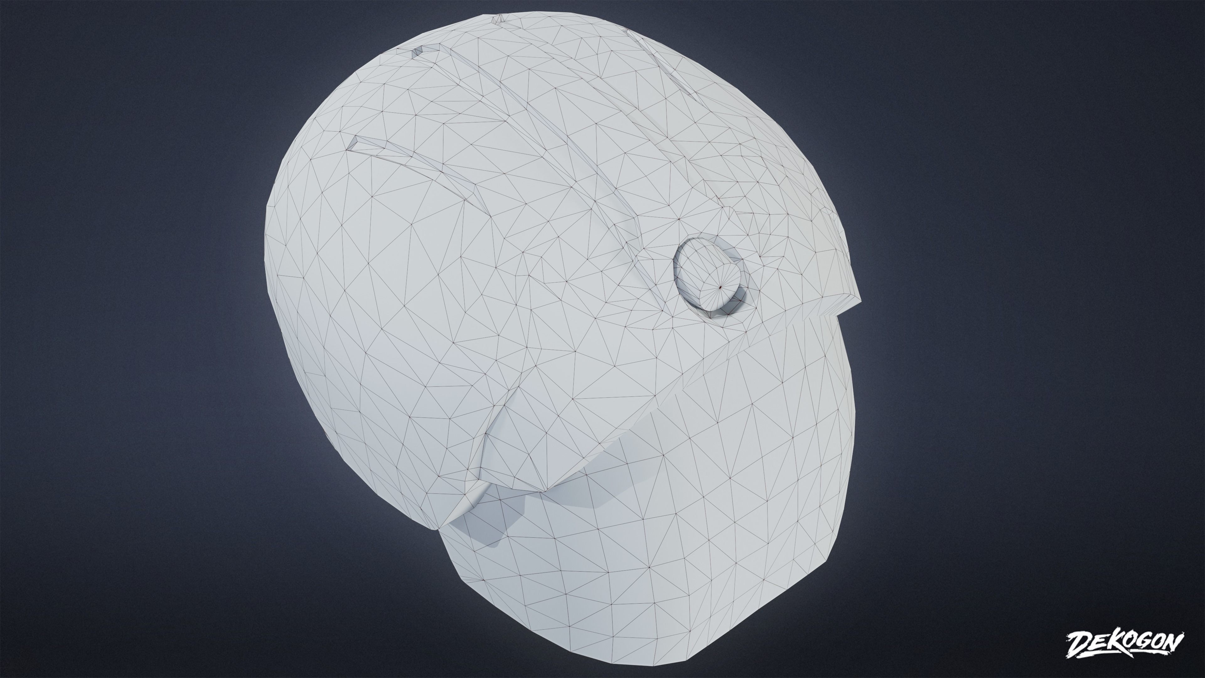 VARIETY HATS - Futuristic 01 - LOW POLY Low-poly 3D model_9