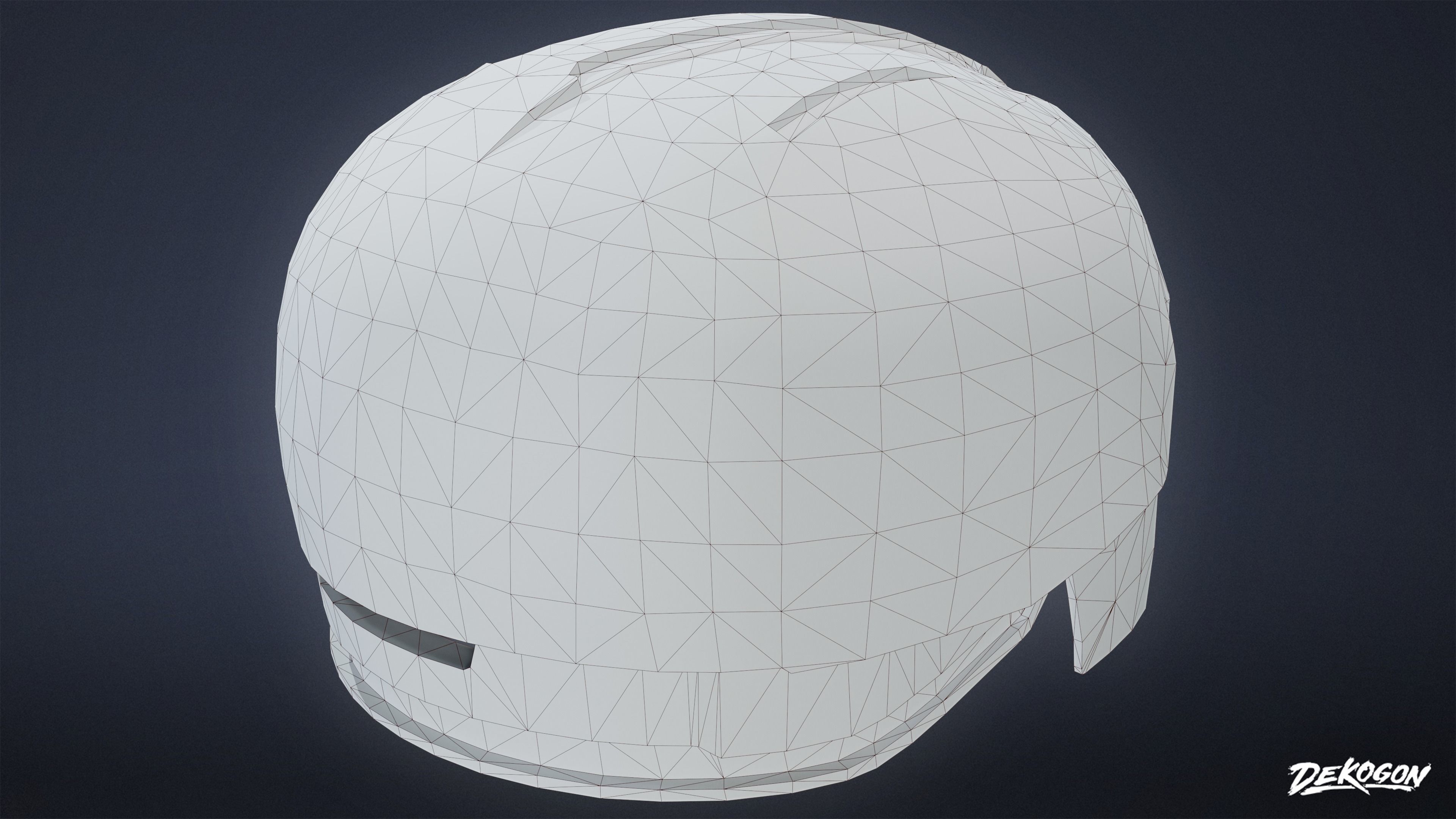 VARIETY HATS - Futuristic 01 - LOW POLY Low-poly 3D model_8